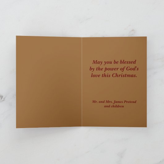 Het Kruis van Kerstmis Feestdagen Kaart (Binnen)