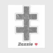 Het kruis van Lotharingen ( grijs) Sticker (Vel)