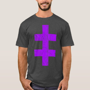 Het kruis van Lotharingen ( paarse) T-shirt