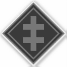 Het kruis van Lotharingen - v2 (grijs) Sticker