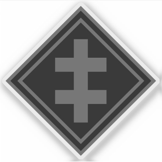 Het kruis van Lotharingen - v2 (grijs) Sticker (Voorkant)