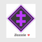 Het kruis van Lotharingen - v2 (paarse) Sticker (Vel)