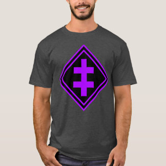 Het kruis van Lotharingen - v2 (paarse) T-shirt