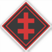 Het kruis van Lotharingen - v2 (rood) Sticker (Voorkant)