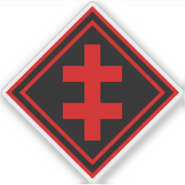 Het kruis van Lotharingen - v2 (rood) Sticker