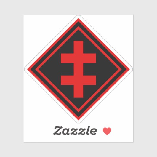 Het kruis van Lotharingen - v2 (rood) Sticker (Vel)