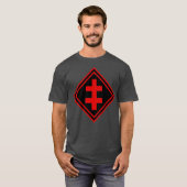 Het kruis van Lotharingen - v2 (rood) T-shirt (Voorkant volledig)