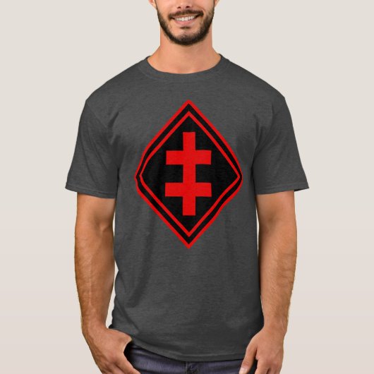 Het kruis van Lotharingen - v2 (rood) T-shirt (Voorkant)