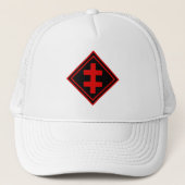 Het kruis van Lotharingen - v2 (rood) Trucker Pet (Voorkant)