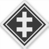 Het kruis van Lotharingen - v2 (wit) Sticker (Voorkant)