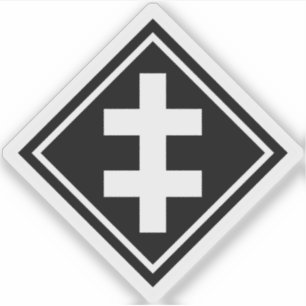 Het kruis van Lotharingen - v2 (wit) Sticker