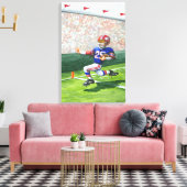 Het kruisen van de Goal Lijn voor een Aanraking Canvas Afdruk (Insitu (Woonkamer))