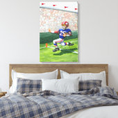 Het kruisen van de Goal Lijn voor een Aanraking Canvas Afdruk (Insitu (Slaapkamer))