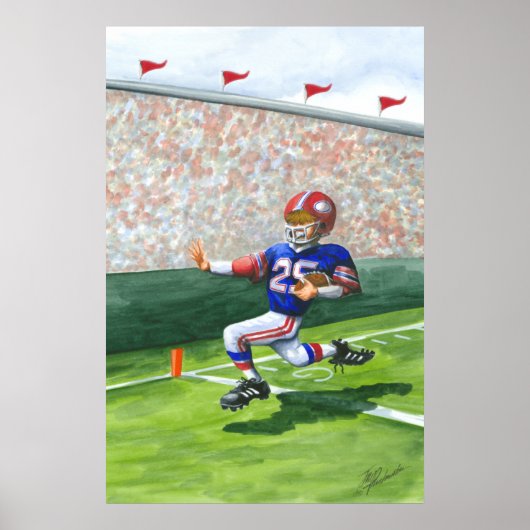 Het kruisen van de Goal Lijn voor een Aanraking Poster (Voorkant)