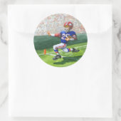 Het kruisen van de Goal Lijn voor een Aanraking Ronde Sticker (Tas)