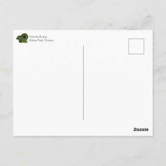 Het kruisen van de mist briefkaart (Achterkant)