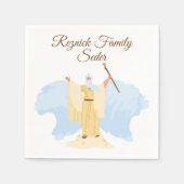 Het kruisen van het Rode Zee Joodse Passover Seder Servet (Voorkant)