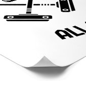 Het krullen de hele dag poster (Hoek)