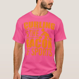 Het krullen is de bacon van sport met Oranje vervo T-shirt