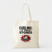 Het krullen neemt Stenen Tote Bag (Voorkant)