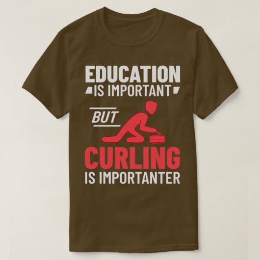 Het krullen van de Spel van de Speler van de Spel T-shirt (Design voorkant)