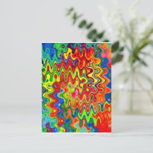 Het krullende Briefkaart van Kleuren (Staand voorkant)