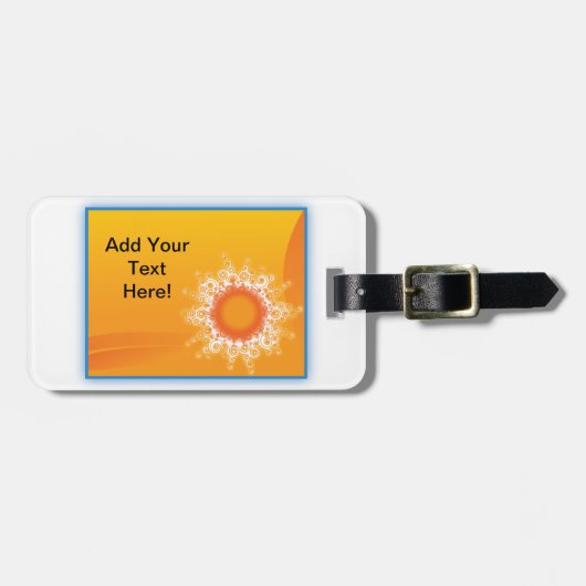 Het krullende Personaliseerbare Ontwerp van de Bagagelabel (Voorkant horizontaal)