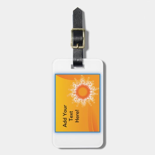 Het krullende Personaliseerbare Ontwerp van de Bagagelabel (Voorkant verticaal)