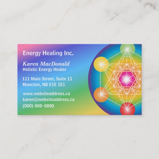 Het kubusspectrum van Metatron Visitekaartje (Voorkant)