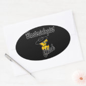 Het Kuiken van de bacterioloog #4 Ovale Sticker (Envelop)