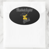 Het Kuiken van de bacterioloog #4 Ovale Sticker (Tas)
