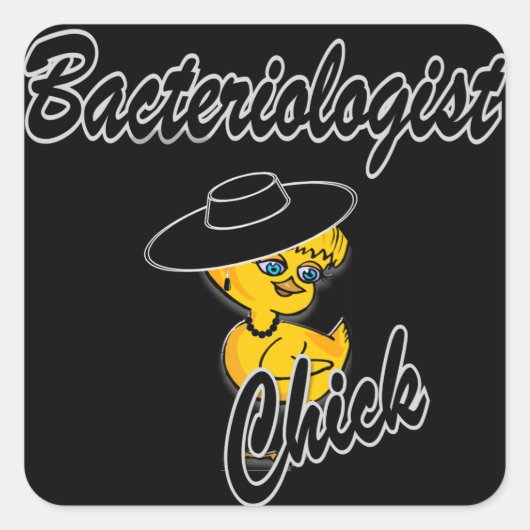 Het Kuiken van de bacterioloog #4 Vierkante Sticker (Voorkant)