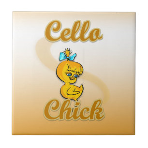 Het Kuiken van de cello Tegeltje