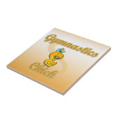 Het Kuiken van de gymnastiek Tegeltje (Zijkant)