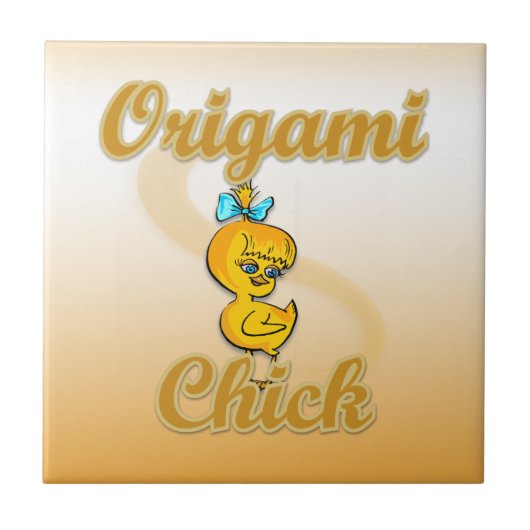 Het Kuiken van de origami Tegeltje (Voorkant)
