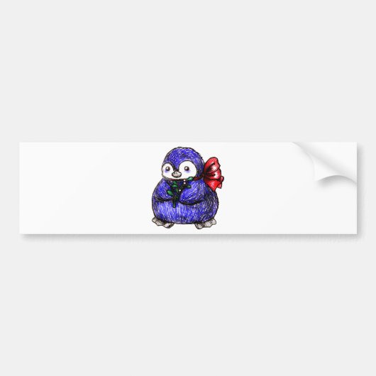 Het Kuiken van de pinguïn Bumpersticker (Voorkant)