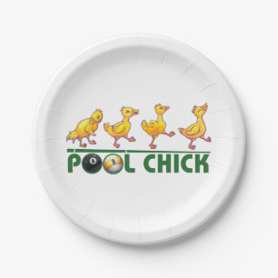 Het Kuiken van de pool Papieren Bordje