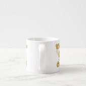 Het Kuiken van de schrijver Espresso Kop (Achterkant)
