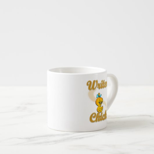 Het Kuiken van de schrijver Espresso Kop (Voorkant rechts)