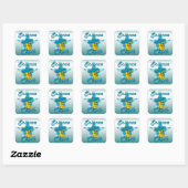 Het Kuiken van de wetenschap #7 Vierkante Sticker (Vel)