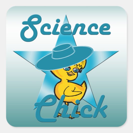 Het Kuiken van de wetenschap #7 Vierkante Sticker (Voorkant)