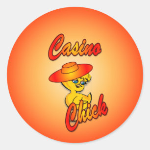 Het Kuiken van het casino #5 Ronde Sticker