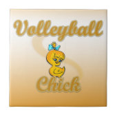 Het Kuiken van het volleyball Tegeltje (Voorkant)