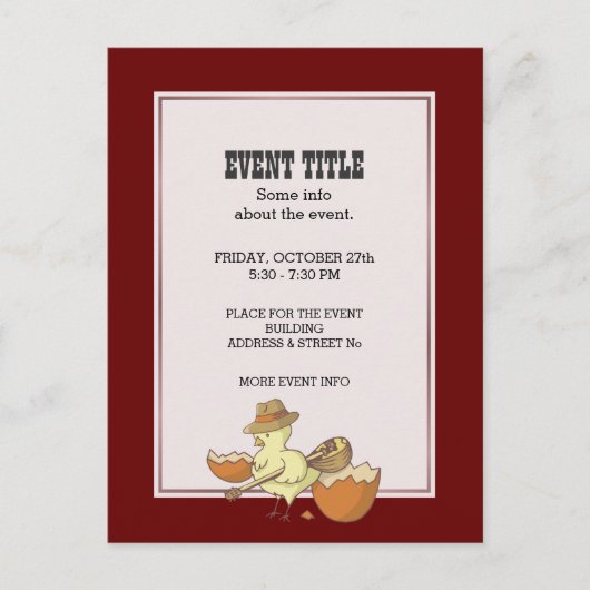 Het Kuiken van Pasen met Bouzouki Feestdagenkaart (Voorkant)