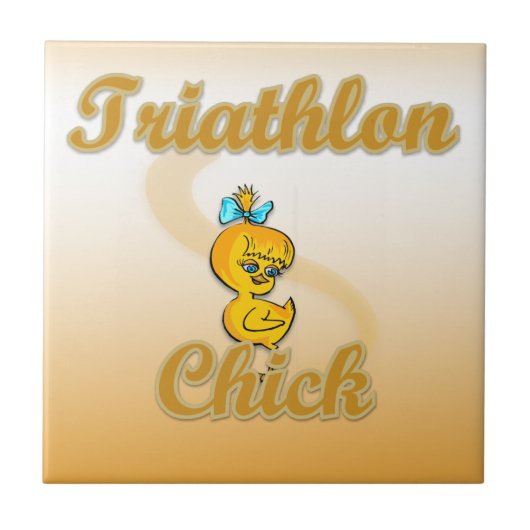 Het Kuiken van Triathlon Tegeltje (Voorkant)