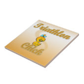 Het Kuiken van Triathlon Tegeltje (Zijkant)