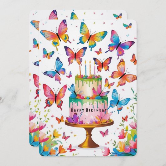 Het kunstenaarschap van een Butterfly Dream Birthd (Voorkant / Achterkant)