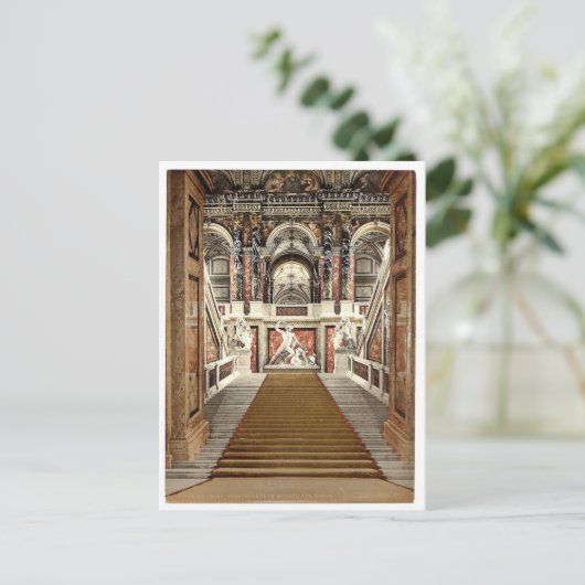 Het Kunstmuseum, de trap, Wenen, Austro- Briefkaart (Staand voorkant)