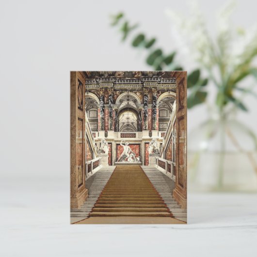 Het Kunstmuseum, de trap, Wenen, Austro- Briefkaart (Staand voorkant)