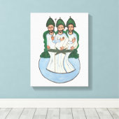 Het kunstschilderij van de Heilige Dringing Folk Canvas Afdruk (Insitu (Houten vloer))
